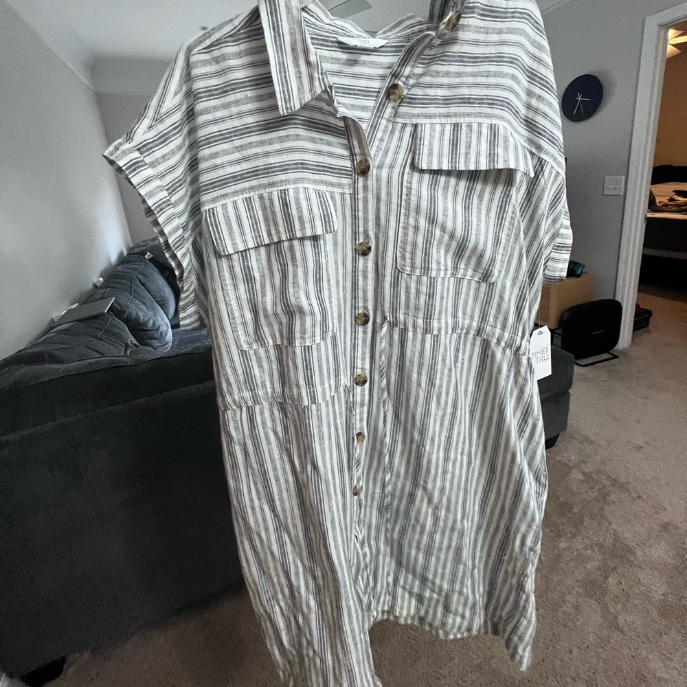 Short Sleeve Striped Dress